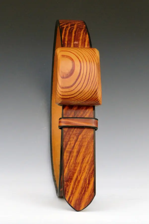 Wood Grain Belt and Buckle