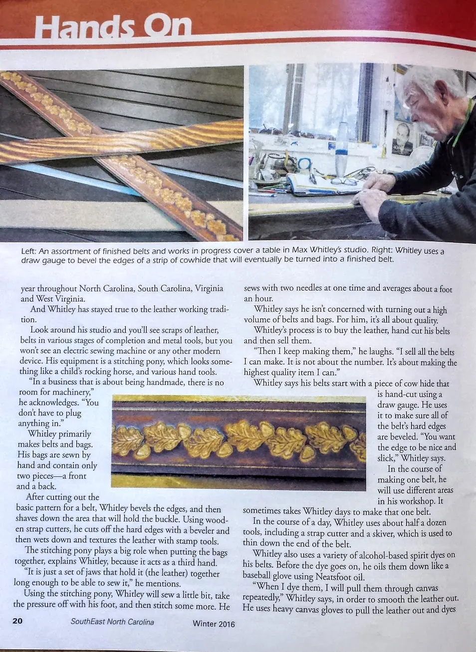 Hands On · Cowhide craftsmanship