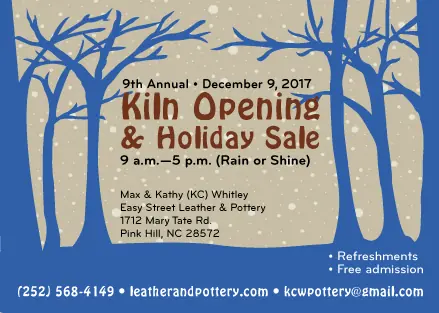 9th Annual Kiln Opening & Holiday Sale, 2017 postcard