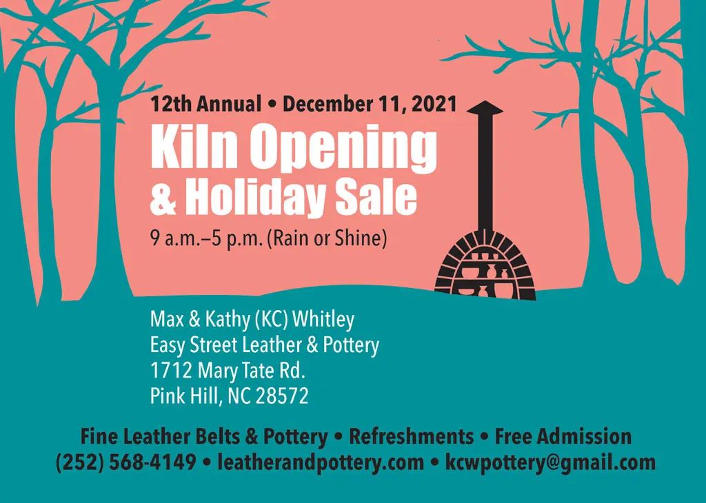 12th Annual Kiln Opening & Holiday Sale, 2021 postcard