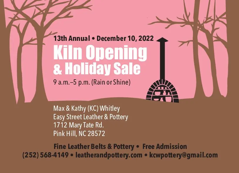13th Annual Kiln Opening & Holiday Sale, 2022 postcard