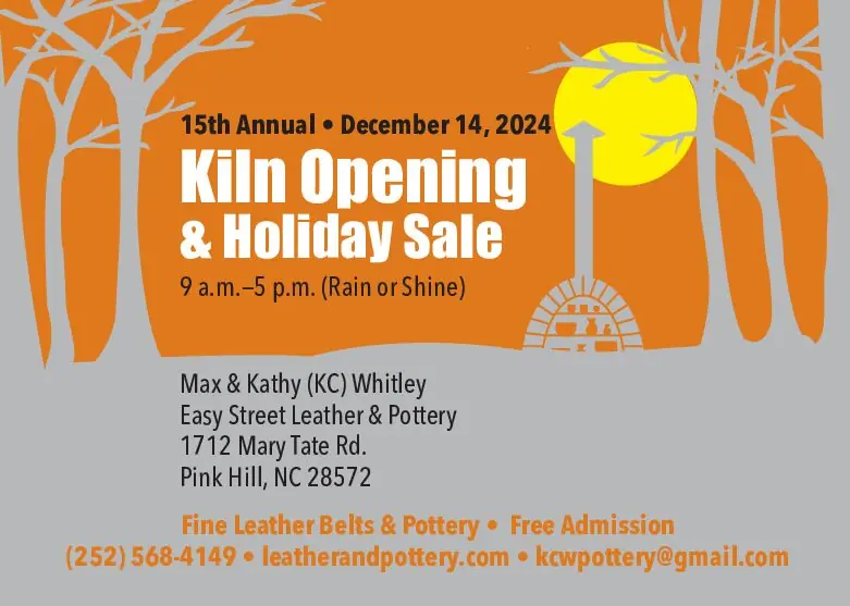15th Annual Kiln Opening & Holiday Sale, 2024 postcard